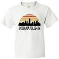 thumbnail image 3 of Inktastic Indianapolis Indiana Skyline Retro Youth T-Shirt, 3 of 5