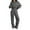 Gray #028-A7, variant on Women's 2 Piece Lounge Sweatsuit Set Long Sleeve Hoodie Baggy Wide Leg Sweatpants Outfit Sky Blue M