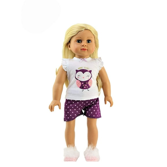 Whoos Sleepy? Owl Pajama Set For 18 Inch Dolls