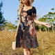 thumbnail image 4 of Vestido de manga corta La Heredera, ropa de mujer, vestido de verano para mujer, vestido de dama de honor para mujer, 4 of 7