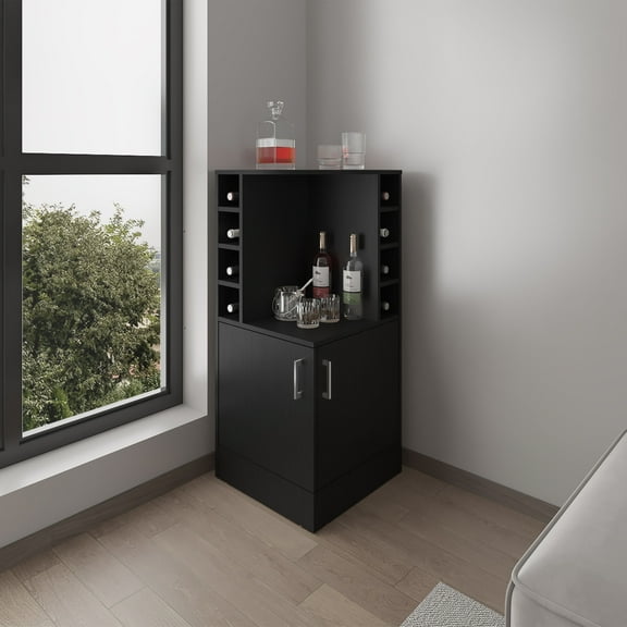 Bar Cabinet, 2 Doors, 8 Wine Bottle Compartments
