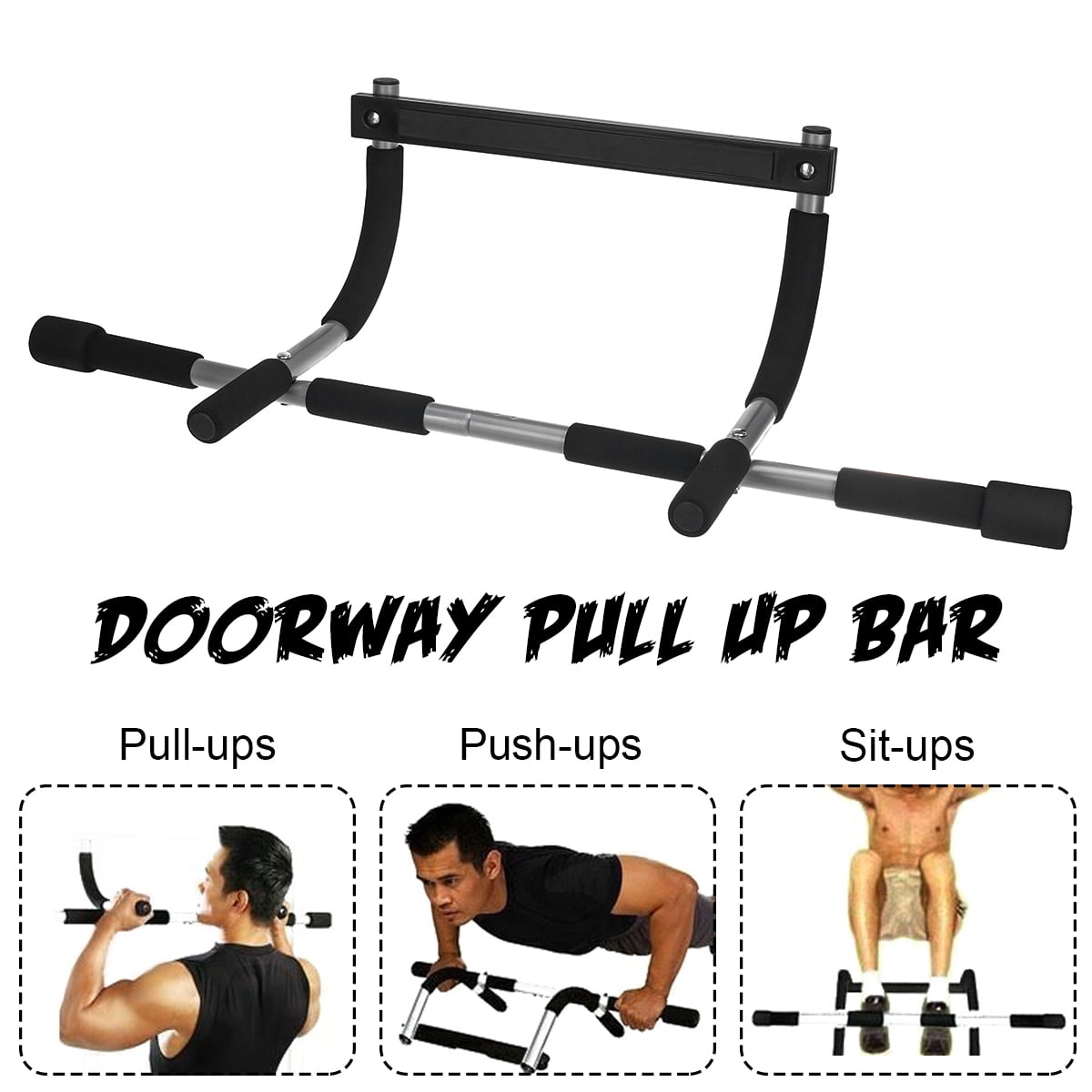 JIRTEMOT Portable Pull Up Bar Strength Training Pull-up Bars Pull Up Bar for Doorway Gym Bar Portable Fitness Bar Multi-Function Exercise Equipment Chin Up Bars 