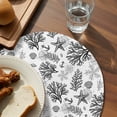 thumbnail image 3 of Black Coastal Round 13 Inch Placemats Set of 6, Coral Starfish Seaside Summer Beach HeatResistant Non Slip Place Mats for Dining Table, Wipeable Braided Kitchen Table Mats for Housewarming, 3 of 9