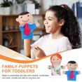 thumbnail image 3 of 4pcs Family Puppets Funny Hand Puppet Family Set for Storytelling Theater Shows Role Playing, 3 of 3