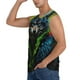 thumbnail image 3 of Fotbe Realistic Style Wolf Warrior Men's Camiseta sin Mangas Estampada para Hombres, Playera Casual para Gimnasio, Entrenamiento, Playa-Small, 3 of 7