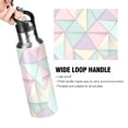 thumbnail image 4 of Yayeee 20oz Insulated Water Bottle Double Wall Stainless Steel with Flip Straw Lid, Purple Geometric, 4 of 7