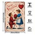 thumbnail image 4 of HELLOYOUNG Tin Sign 3D Metal Valentine Wall Art "BE MY VALENTINE" Heart Decor with Roses, Waterproof Vintage Sign for Home, Cafe, Office, Garden, 4 of 6