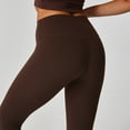 thumbnail image 4 of Pantalons de Yoga pour Femmes, Mode Décontractée Couleur Unie Taille Haute Ample Serrée, Collants pour Femmes, 4 of 5