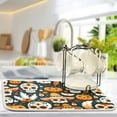 thumbnail image 5 of Halloween Skull Pumpkin Hat Dish Drying Mat for Kitchen Counter 16x18 In Absorbent Microfiber Reversible Mats Dish Drainer Protector Rack Pad for Coffee Bar Table, 5 of 7