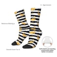 thumbnail image 4 of Vsdgher Gold Flamingo Crew Socks for Men & Women, Breathable Casual Athletic Ankle Socks, 4 of 6