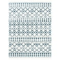 thumbnail image 2 of SAFAVIEH Berber Fringe Nathan Aztec Shag Area Rug, Cream/Blue, 9'10" x 14', 2 of 11