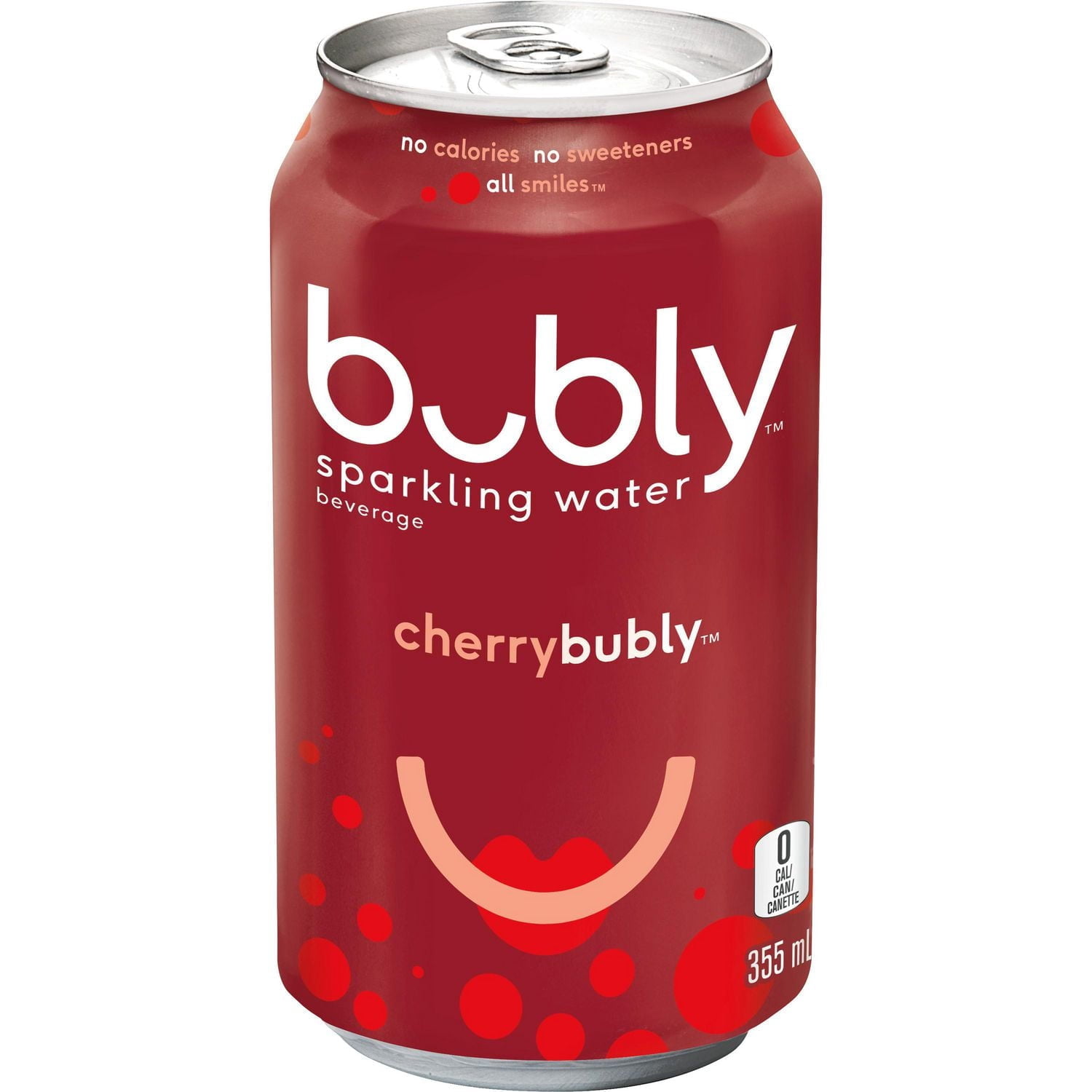 Bubly Cherry Sparkling Water Beverage, 12x355ml cans, 4.26L/144 oz