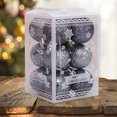 thumbnail image 4 of Juego de bolas decorativas de Navidad de 12 Uds., adornos de bolas colgantes de árbol (gris) Tmvgtek Oficina Multiescena Multifunción, 4 of 5
