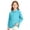 01#Light Blue, variant on Kids Long Sleeve Polo Shirt Girls School Uniform Solid Color Top Classic Fit Casual Button Everyday Wear Spring Fall Active