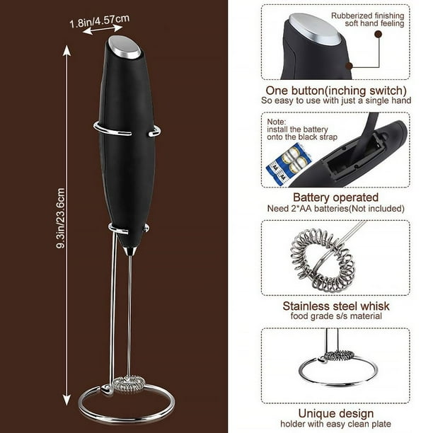 Ménage électrique Batteur à Oeufs Brise-Oeufs Fouet Mousseur à Lait Mousser Chauffe-Lait Café
