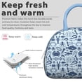 thumbnail image 3 of Insulated Lunch Bag Women, Reusable Lobster Seafood Seamless Pattern Stock Vector. Tote Lunch Box, Leakproof Cooler Lunch Bags for Work Office Travel Picnic, 3 of 6