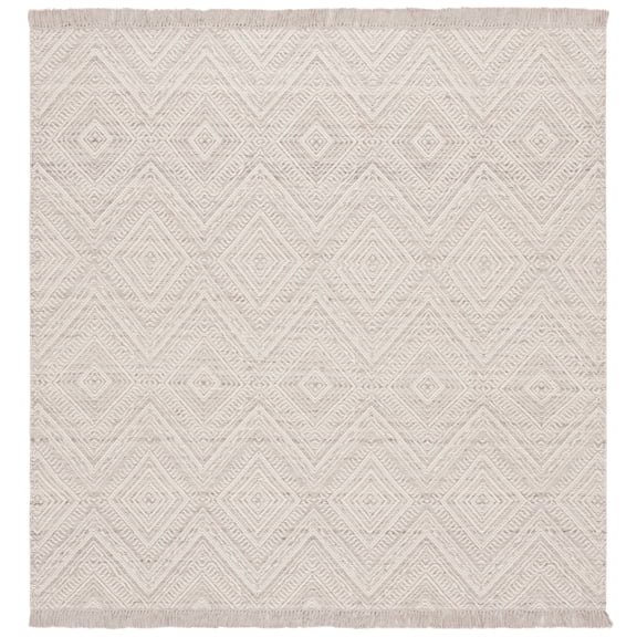 SAFAVIEH Kilim Shannon Diamond Area Rug, Beige/Ivory, 6' x 6' Square