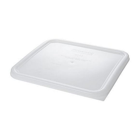 Spacesaver Square Container Lids, Polyethylene, White, 11.3 X 10.5