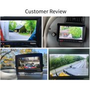 Fookoo HD Backup Camera System, 7'' DVR Split Screen Monitor and Waterproof Rear View Cameras with Parking Lines Reversing for RV/Truck/Trailer/Bus/Semi-Trailer/Tractor/5th Wheel Trailer(DY704)