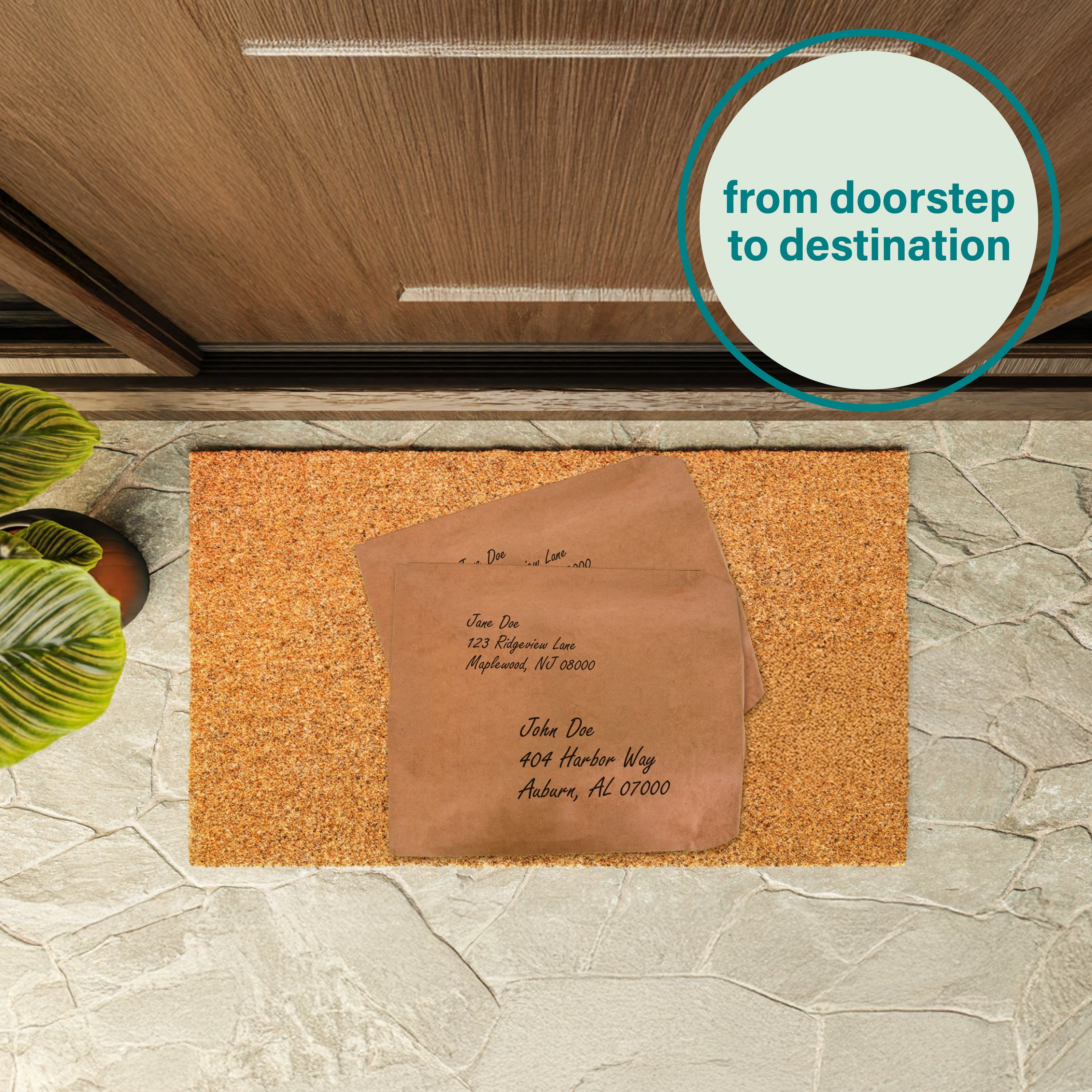 Elementree Sustainable Expandable Flat Paper Mailer, Large, 50 Count, Peel & Stick