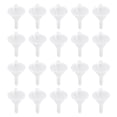 thumbnail image 1 of Juego de 20 embudos mini de plástico transparente para perfumes, aceites esenciales, arte en arena, botellas de laboratorio, 1 of 10