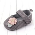 thumbnail image 4 of Xfvqtps Baby Girls Walking Shoes Knit Flower and Leaf Hook Loop Cute Soft Sole Non Slip Indoor Mesh First Walker Shoes Summer New Baby Knitted Wool Shoes Gray, 4 of 9