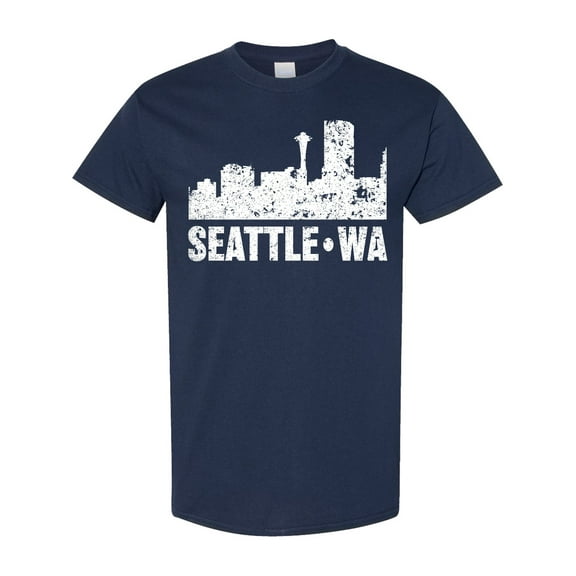 Inktastic Seattle Skyline Grunge T-Shirt