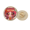 thumbnail image 1 of Broche de oro metálico circular, 1 of 3