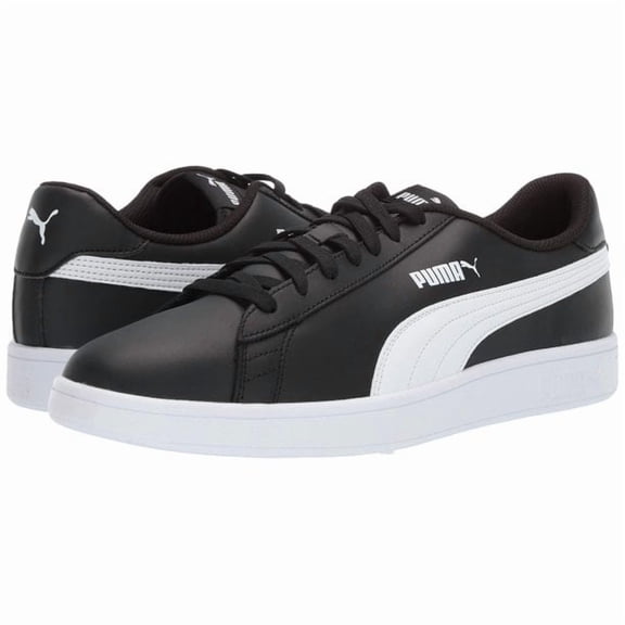 PUMA Men's Smash Leather Shoe (Black, Numeric_9_Point_5)