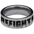 thumbnail image 4 of Firefighter Axe American Flag Tungsten Carbide Ring, 4 of 9