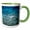 Green/White, variant on 3drose, White Tip Reef Shark, Sipadan Island, Barracuda Point, Malaysia, 15oz Mug