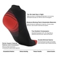 thumbnail image 4 of Capreze Athletic Ankle Compression Sock For Women Men,15-20 mmHg Running Compression Sock,Low Cut Compression Sock for Plantar Fasciitis, Heel Foot Pain Relief Arch Support Red L/XL 2-Pair, 4 of 9
