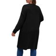 thumbnail image 4 of DYMADE Womens Plus Size Solid Long Sleeve Pockets Elegant Brushed Knitted Cardigan Tops, 4 of 4
