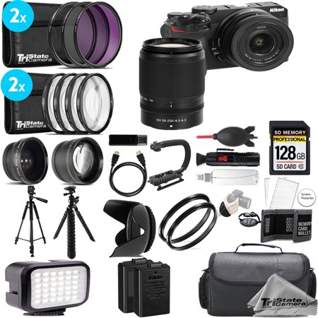 Nikon Z30 Mirrorless Camera with 16-50mm and 50-250mm Lenses+ 128GB + Extra Battery+ 9 PC Filter- ULTIMATE Kit