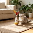 thumbnail image 2 of Wooden Cat Toy — Cat-Free Self-Righting Wobble Tumbler, Silent Interactive Self-Play for Indoor Cats, No Batteries Required White, 2 of 6