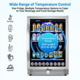 thumbnail image 2 of Nipus 24 Inch Beverage Refrigerator Cooler,190 Cans,Built-In ,Under Counter Soda Beer Cooler with Glass Door,For Home Kitchen Bar Office, 2 of 14