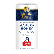 Manuka Health UMF 6+/MGO 115+ Manuka Honey On-The-Go Packets , 12 Count