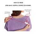 thumbnail image 6 of Pinspark Hospital Gowns for Women Labor Delivery Shoulder Surgery Dress Adaptive Clothing Night Robes for Elderly Plus Size, 6 of 6