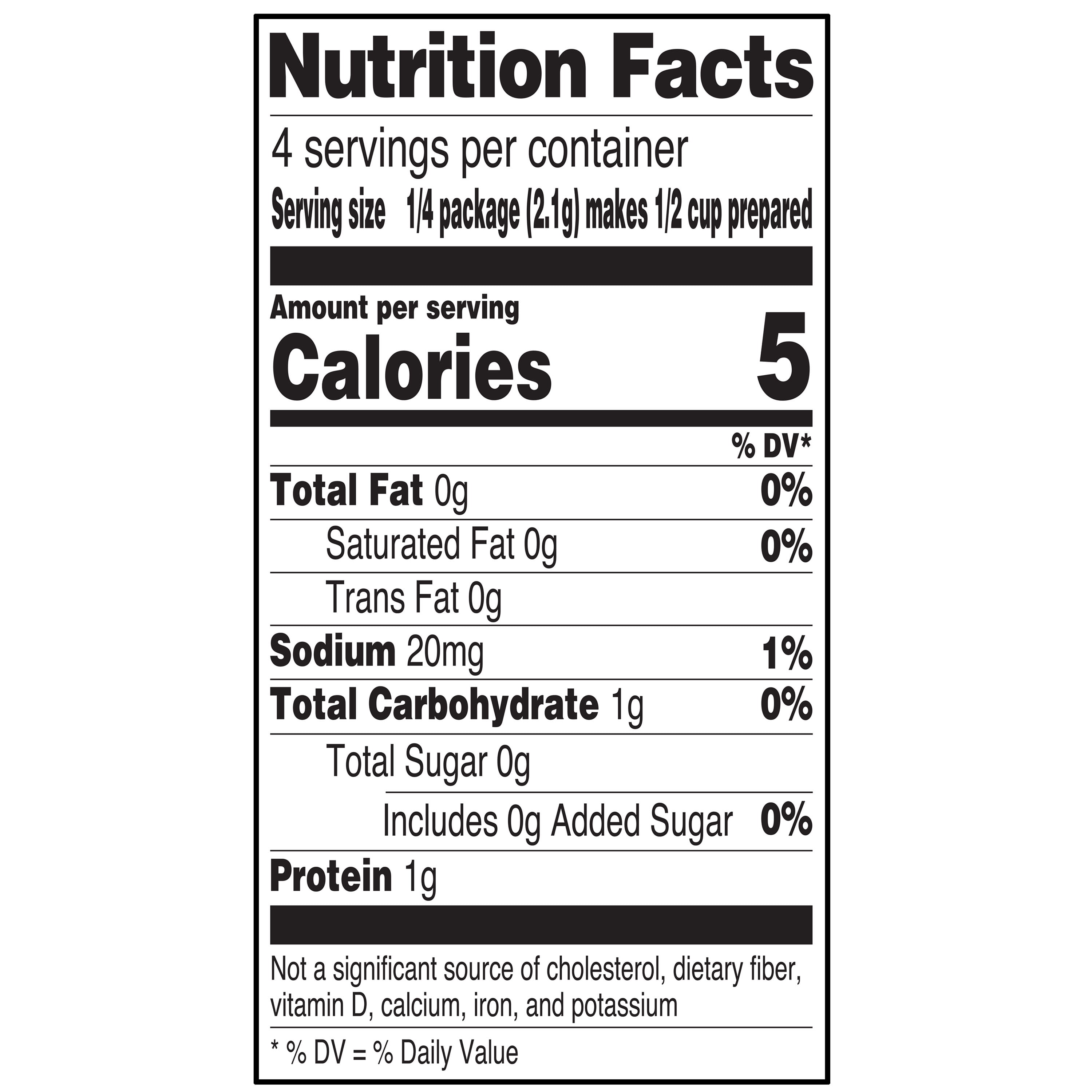 Great Value Sugar Free Black Cherry Gelatin Dessert, 0.3 oz