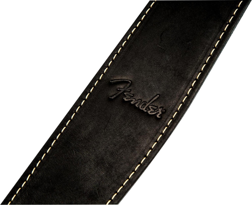 Fender® Ball Glove Leather Strap,  Black