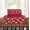 Red, variant on 6-Piece Bed Sheet Set Wrinkle Resistant Milano Trellis Pattern Full Burgundy