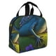 thumbnail image 2 of Easygdp Cute Blue Frog Bolsa Térmica Premium - Tela Oxford Impermeable, Gran Capacidad, Bolsillo Frontal, Unisex para Trabajo, Escuela, Actividades al Aire Libre y Picnics, 2 of 8
