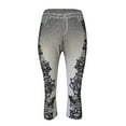 thumbnail image 4 of Capris for Women Fashion Lace Panel Denim Leggings Summer Capris Leggings Jeggings Womens Plus Size Capris, 4 of 4