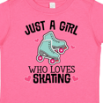 thumbnail image 4 of Inktastic Just a Girl Who Loves Skating Girls Toddler T-Shirt, 4 of 5