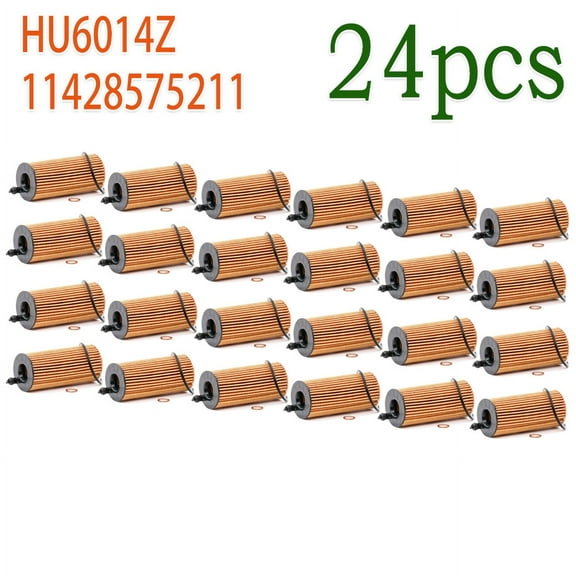 24X HU6014Z Oil Filter For BMW 114d 1.5L 218d 2.0L 318d 2.0L Replace 11428575211