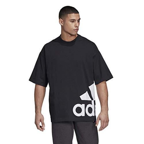 rille Gammel mand generelt Adidas Men's Big Badge of Sport Boxy Tee Shirt, Black - Walmart.com