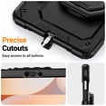 thumbnail image 7 of Case for Samsung Galaxy Tab S10 Lite/S10 FE/S9 FE/S9, 360 Rotating Stand Handle Shoulder Strap Heavy Duty Shockproof Cover, Black, 7 of 7