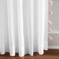 thumbnail image 4 of Elrene Home Fashions Bianca Semi-Sheer Window Curtain with Tassels, Blush, 52" x 84", 4 of 6