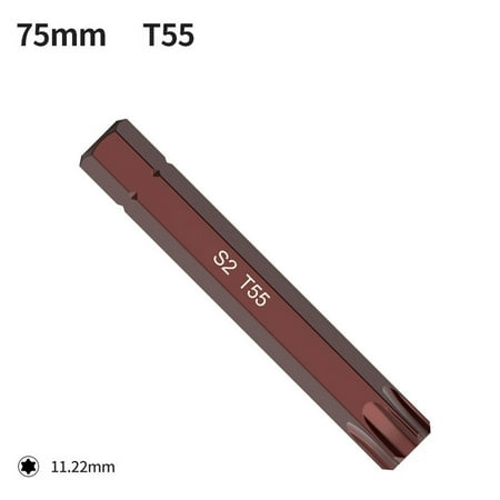 

T20/25/30/40/45/50/55 Electric Screwdriver Bits 75mm Hex Shank Bits Tools