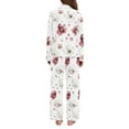 thumbnail image 3 of joogoo Pajamas Set for Women Flower Long Sleeve Pjs Loungewear L, 3 of 7